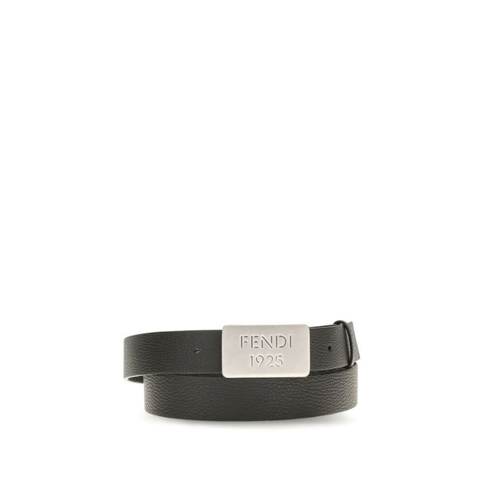 Fendi Black Calf Leather Bos Taurus Regular Men's Belt